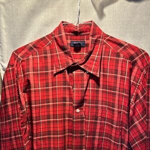 Brooks Brothers Men's Red and Black Plaid Shirt